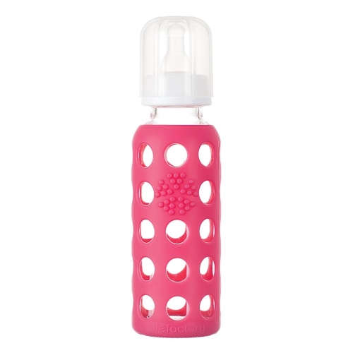 BPA vrij babyfles van Lifefactory | Roze en Glas